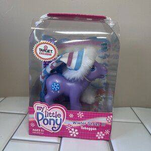 My Little Pony G3 "Toboggan" 2005 Winter Snowflake Target Exclusive